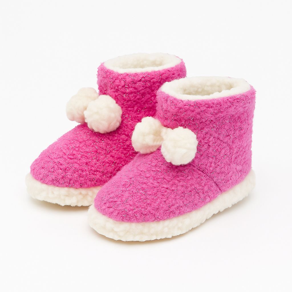 Pantufla Botita con Brillo E Interior De Corderito