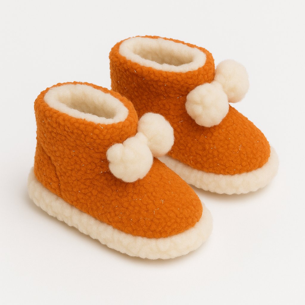 Pantufla Botita con Brillo E Interior De Corderito