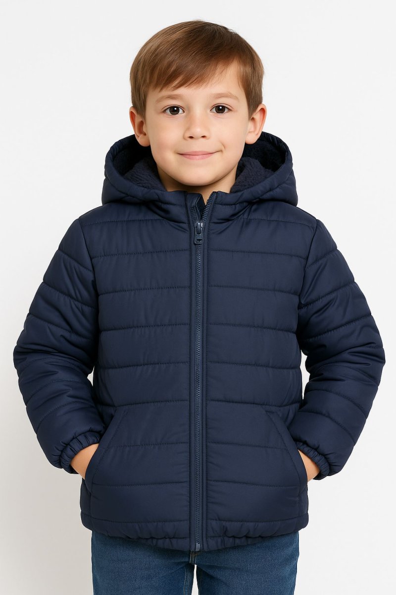 Campera Termica Impermeanble Con Interor de Piel y Capucha Desmontable