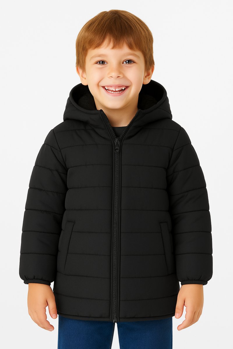 Campera Termica Impermeanble Con Interor de Piel y Capucha Desmontable