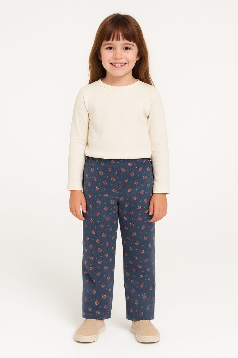 Pantalon Corderoy Estamapado de Flores