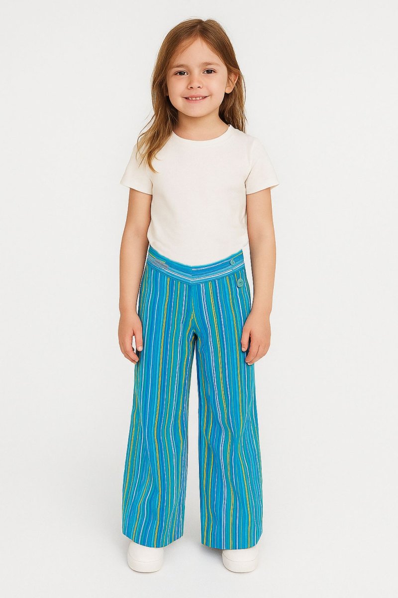 Pantalon de Corderoy con cintura elastizada Rayado