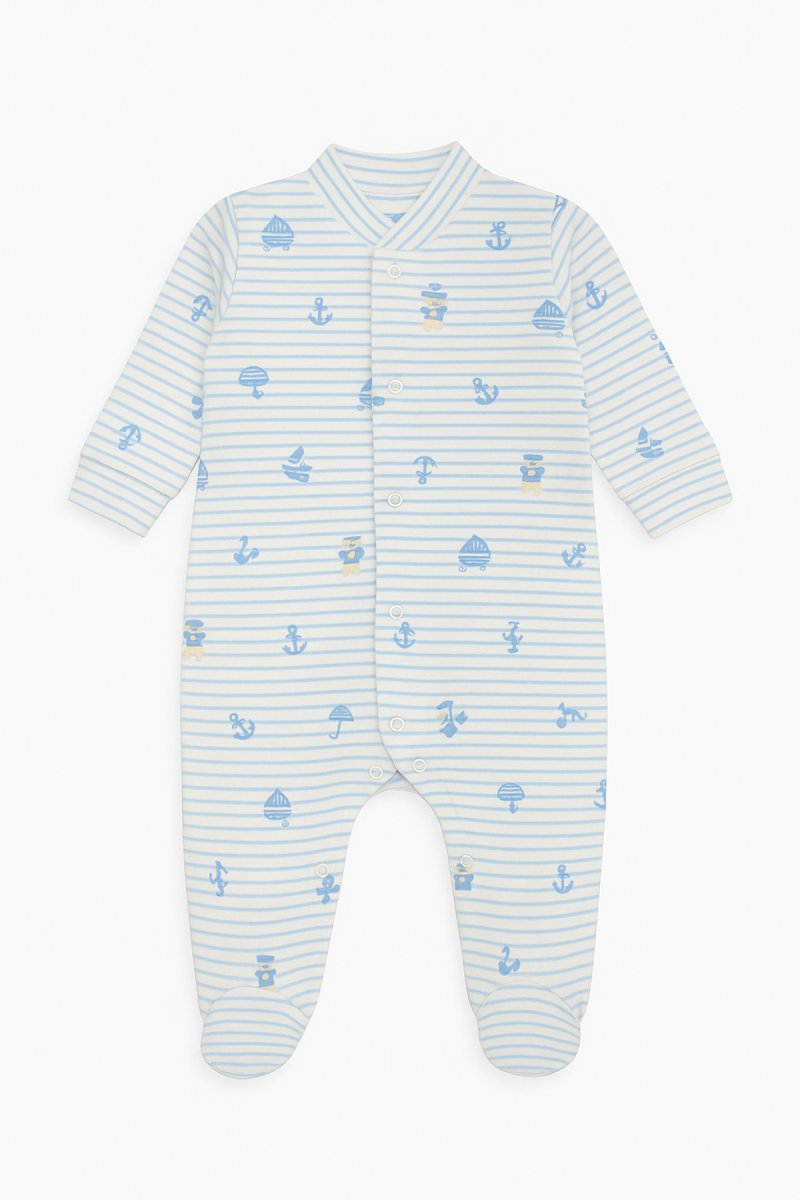 Enterito De Algodon Estampado De Barquitos