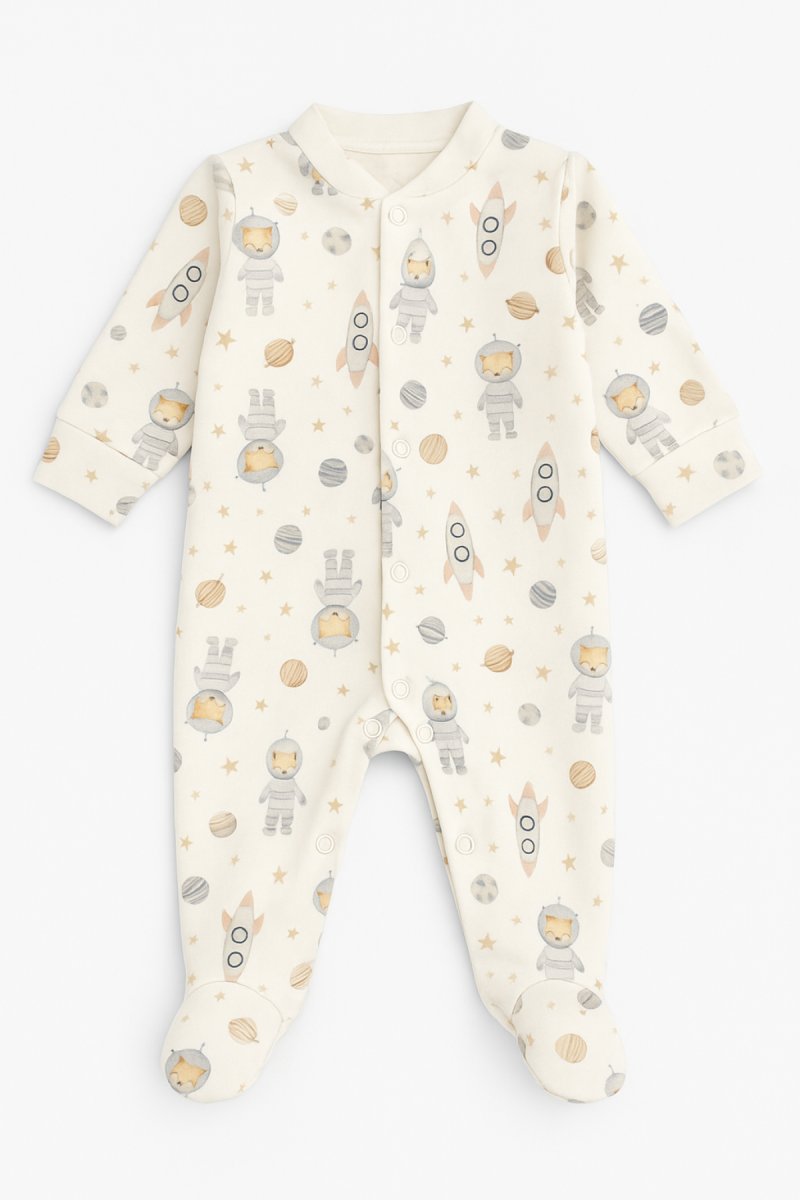 Enterito De Algodon Estampado De Astronauta