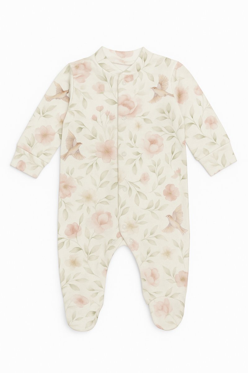 Enterito De Algodon Estampado De Flores