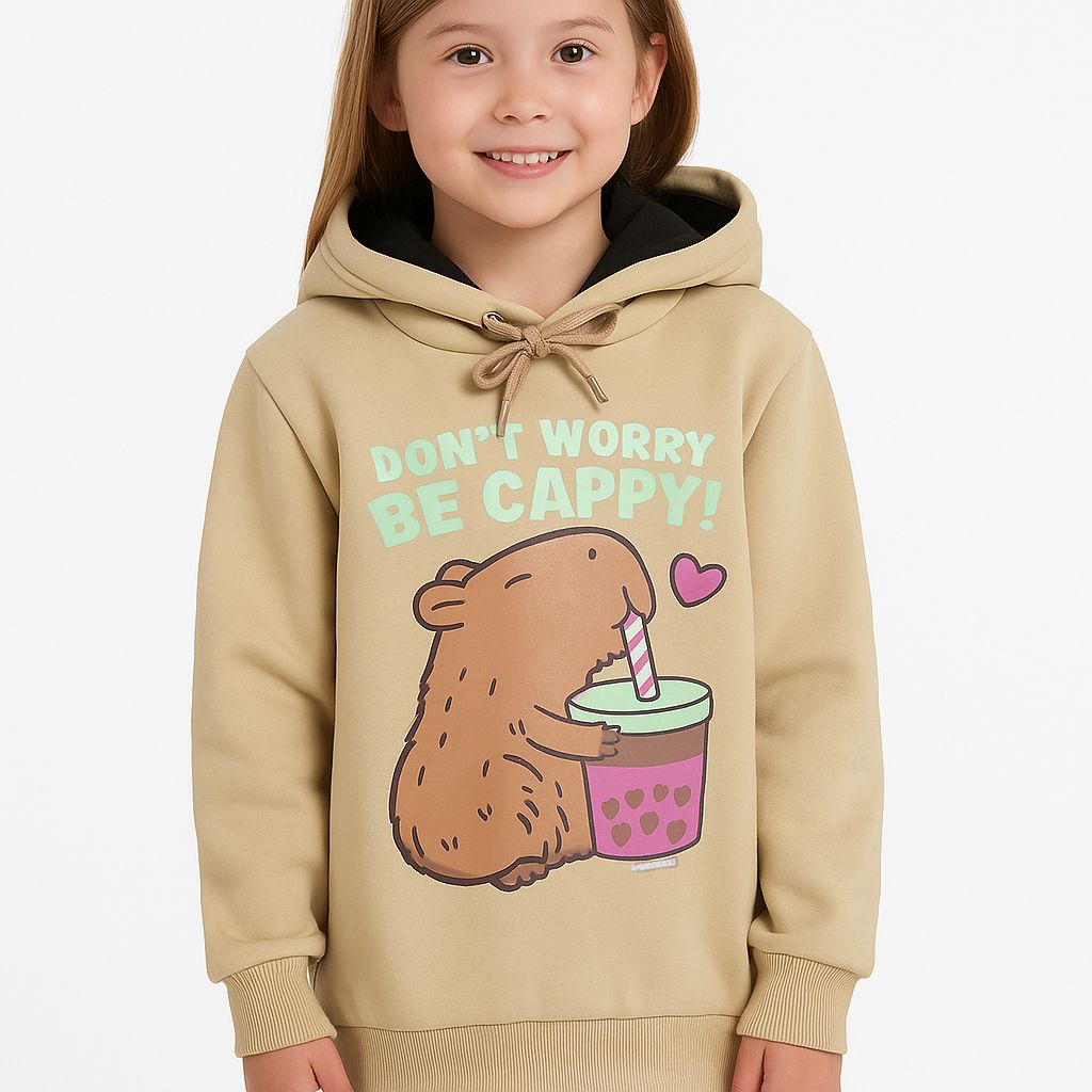 Buzo Frizado Con Capucha Personaje Capibara