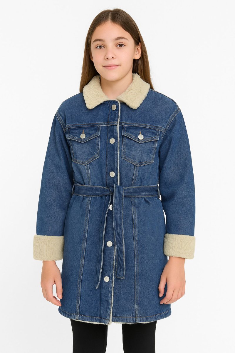 Tapado de Jean Con Cordero Interior