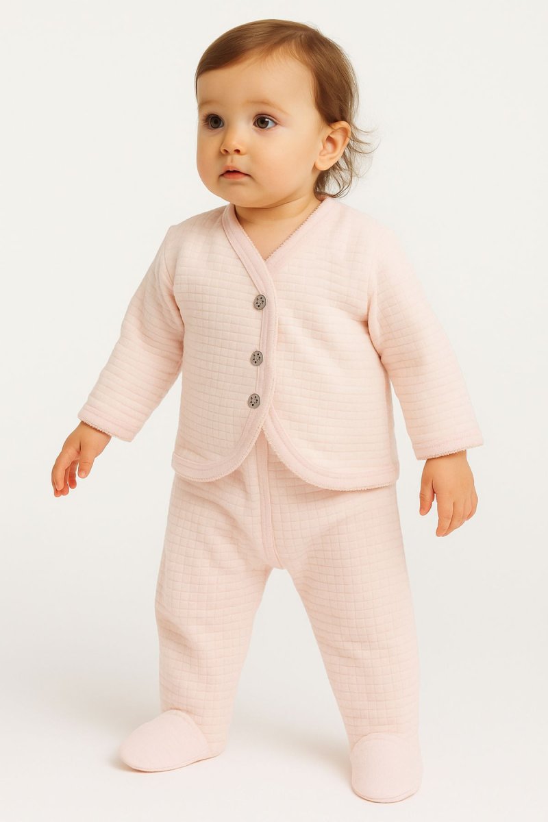 Conjunto Plush Saquito y Pantalon Con Pie