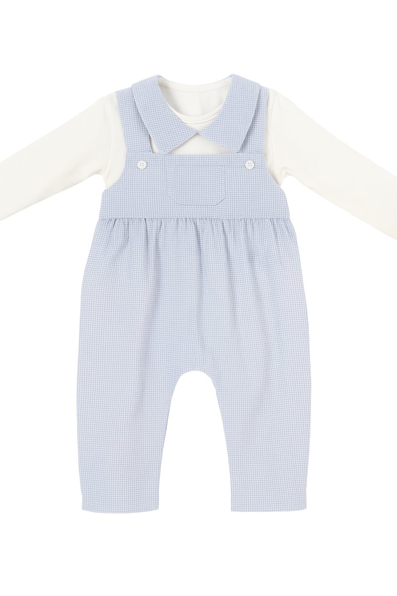 Jardinerito Algodon Con Manga Larga Rombos