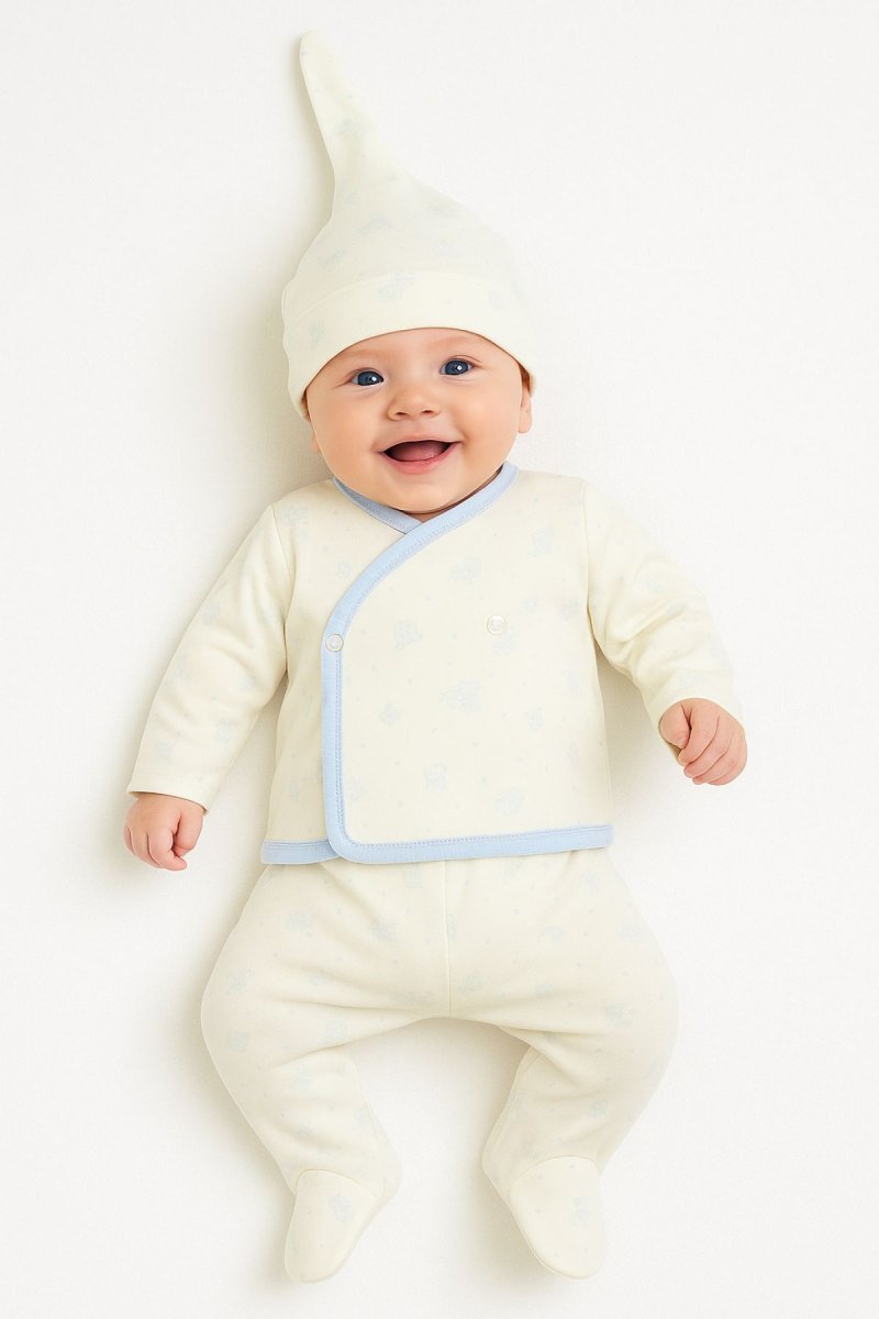 Conjunto Set Batita Pantalon con Pie Gorrito Estampados