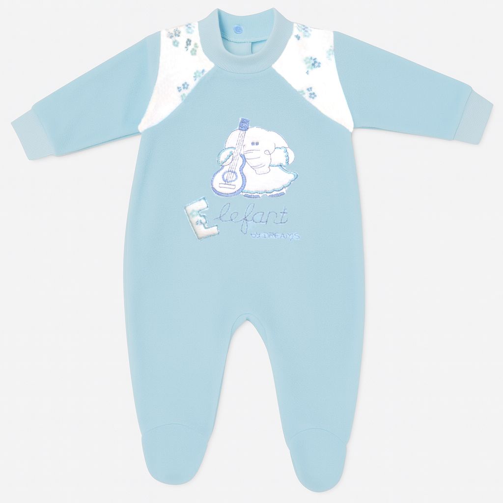 Enterito Polar Con Pie Bordado Elefante