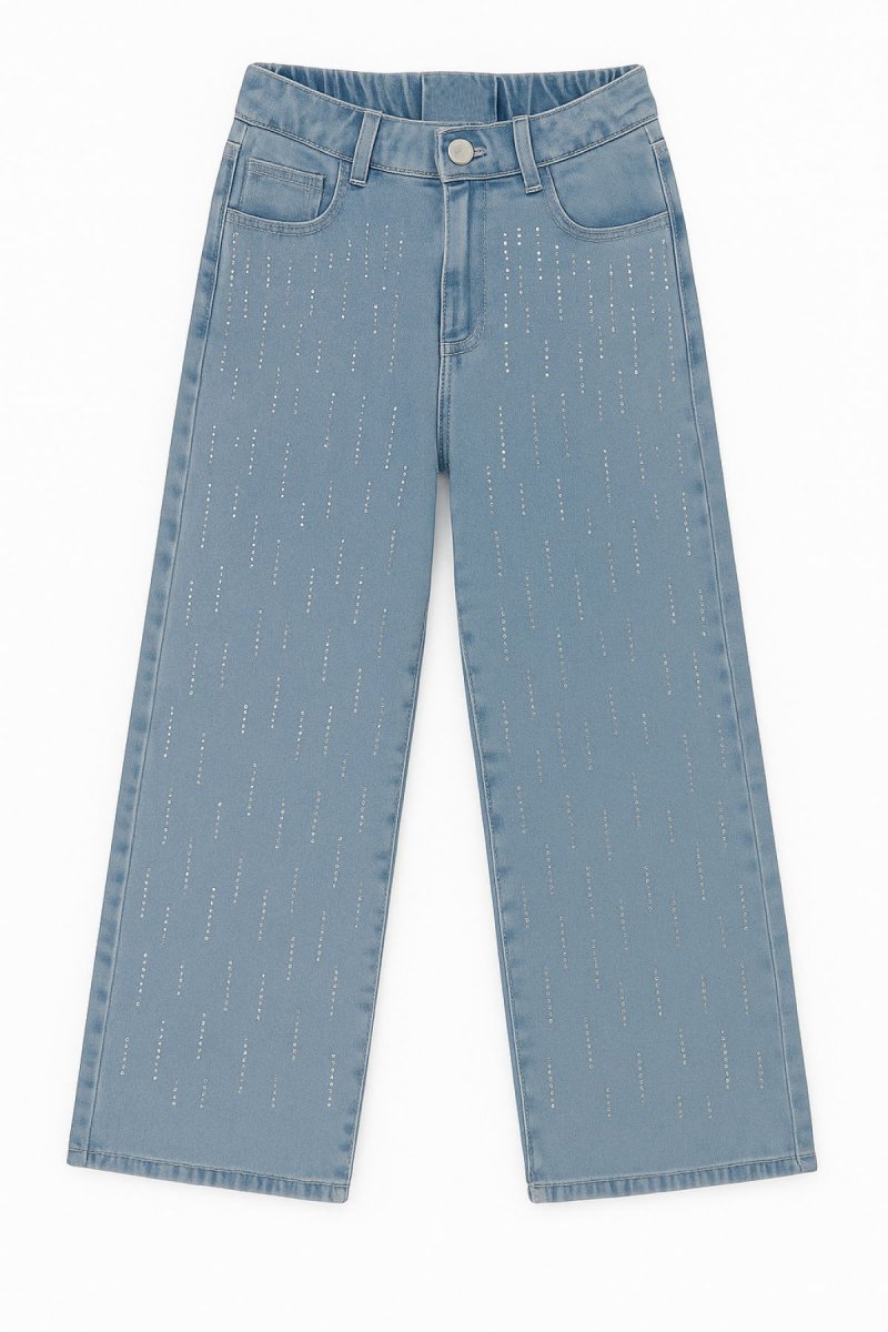 Pantalon Jeans Con Strass