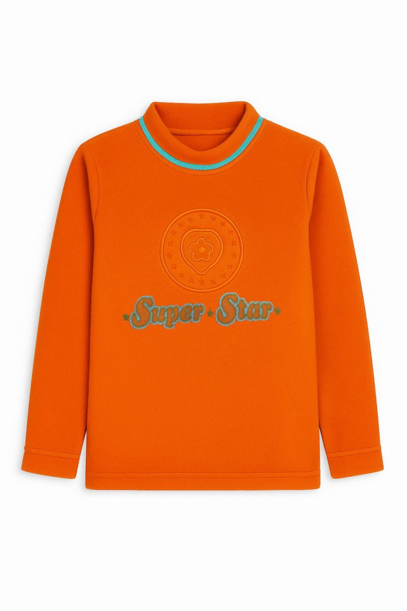 Buzo Polar con Flor y Estrellas Labradas