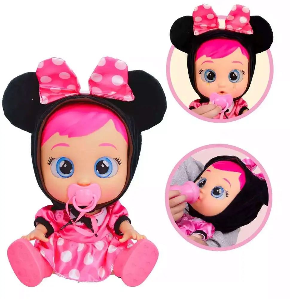 Muñeca Bebote Cry Babies Minnie Mouse Con Sonido - Bebe Llorones