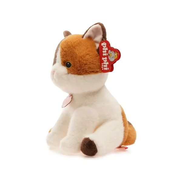 Peluche De Gato Sentado Con Collar