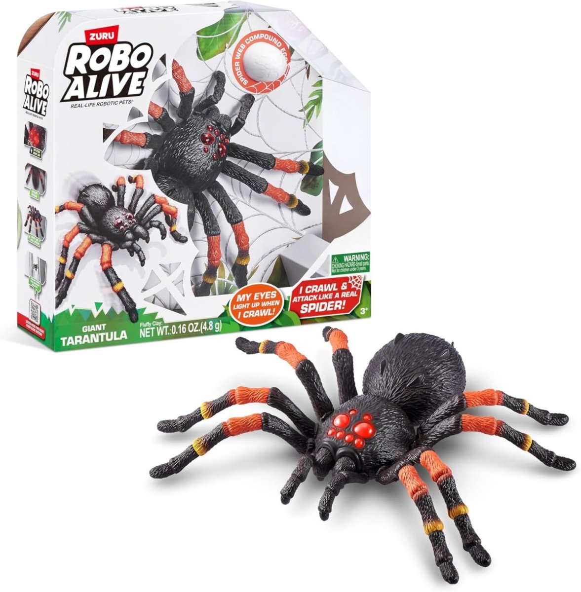 Robo Alive Tarántula Gigante de ZURU - Araña interactiva robótica