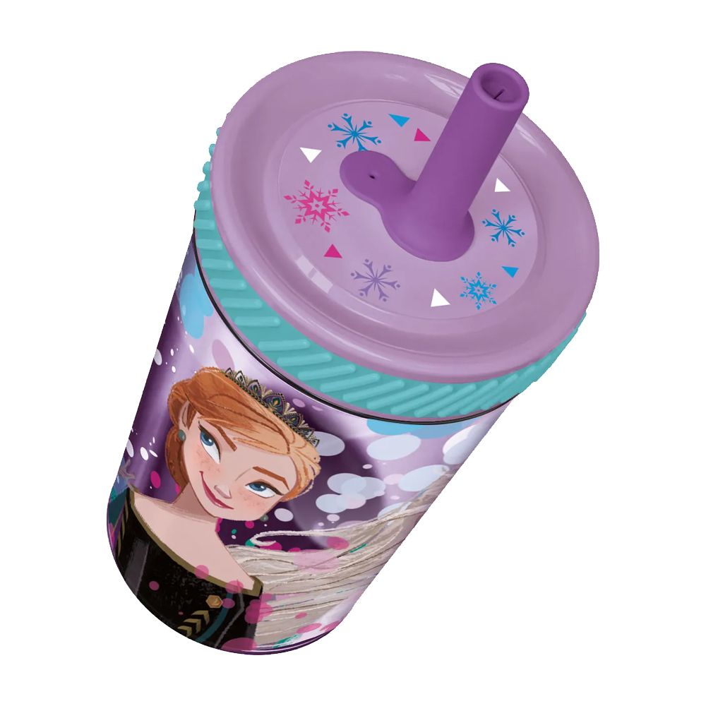 Vaso Con Sopapa Y Sorbete Silicona 370ml Frozen
