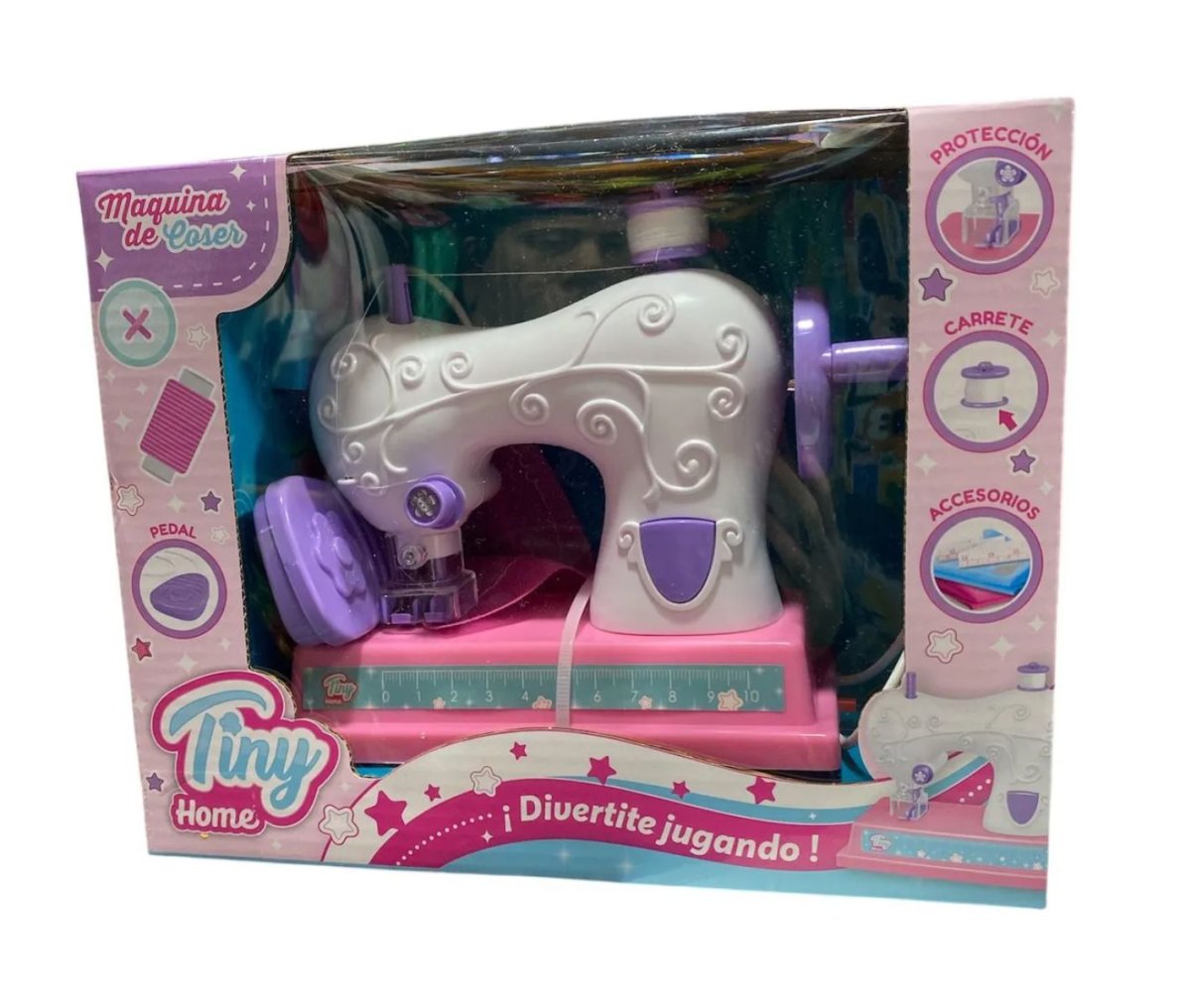 Maquina De Coser A Pila Con Pedal Y Accesorios Tiny