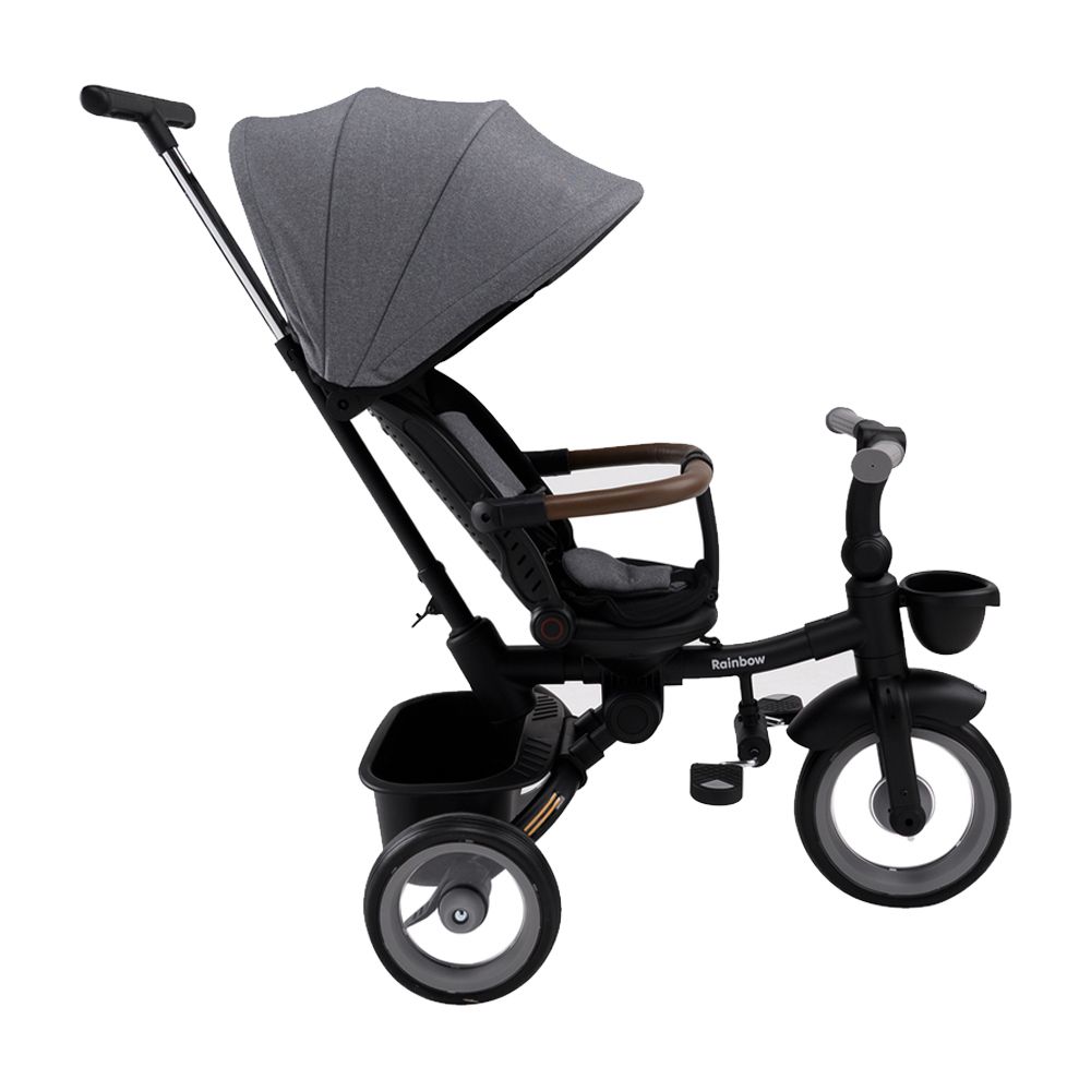 Triciclo Infantil Aurelio Plegable Reclinable Y Giratorio Con Capota Y Barra Direccional