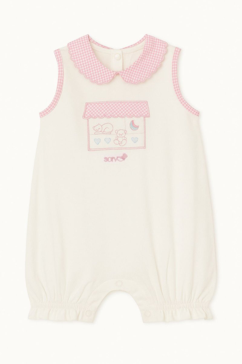 Enterito De Algodon Pañalero Sin Manga Cuello Baby