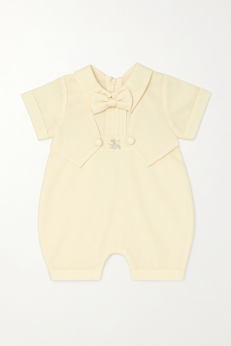 Enterito Batista De Algodon Con Alforza y Moño