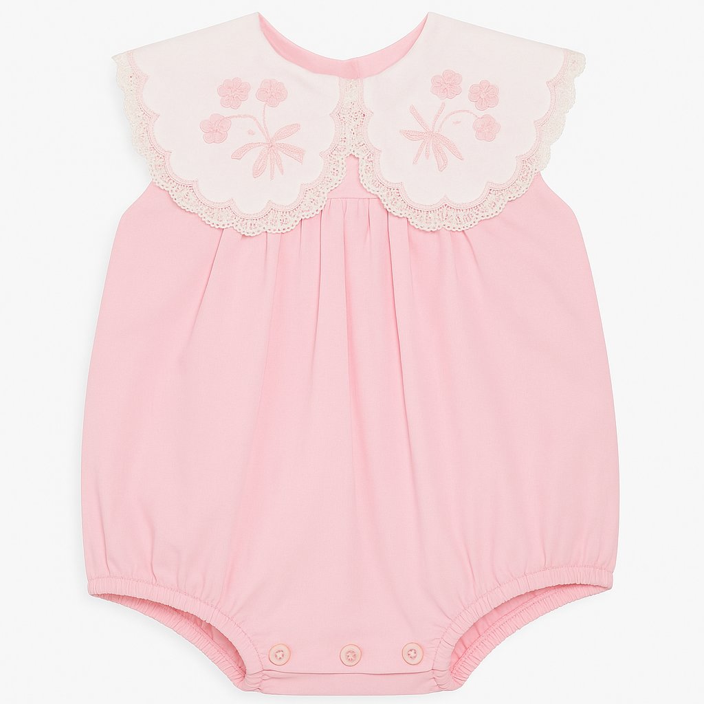 Enterito Babucha Batista Cuello Bordado