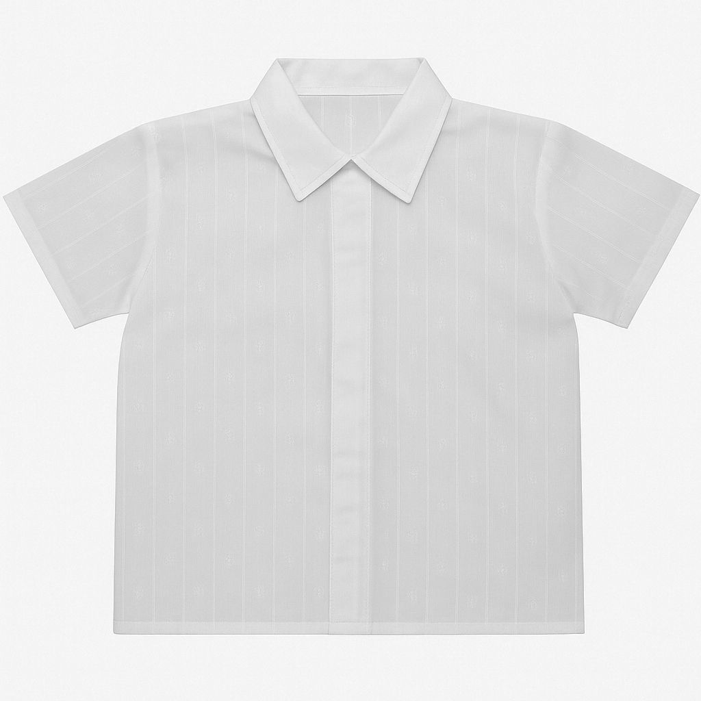 Conjunto Bautismo Bermuda Ceolon y Camisa Labrada