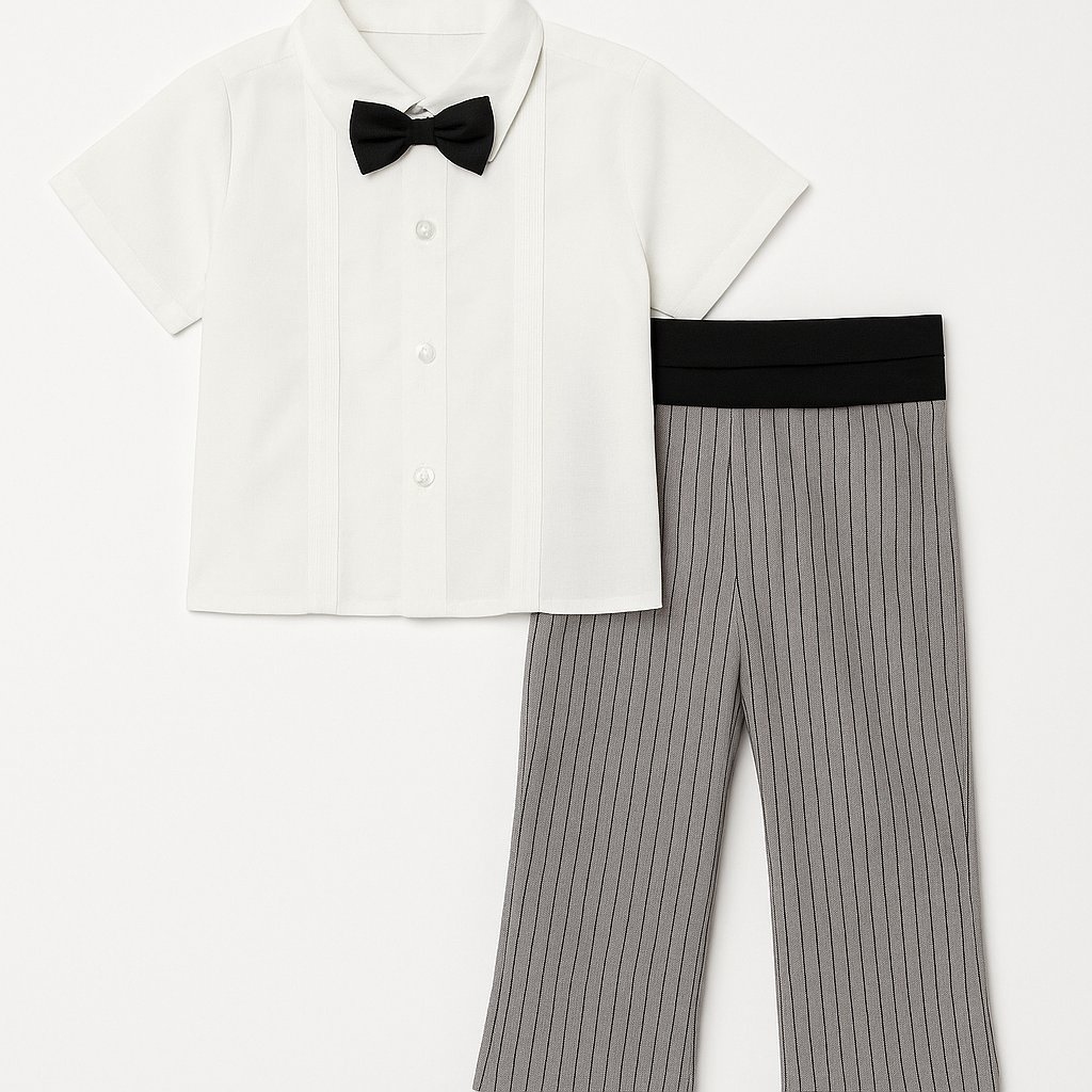 Conjunto Bautismo Pantalon y Camisa Manga Corta