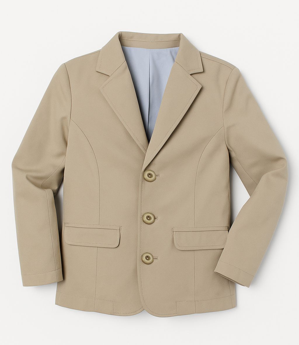 Saco de Vestir de Gabardina Liso