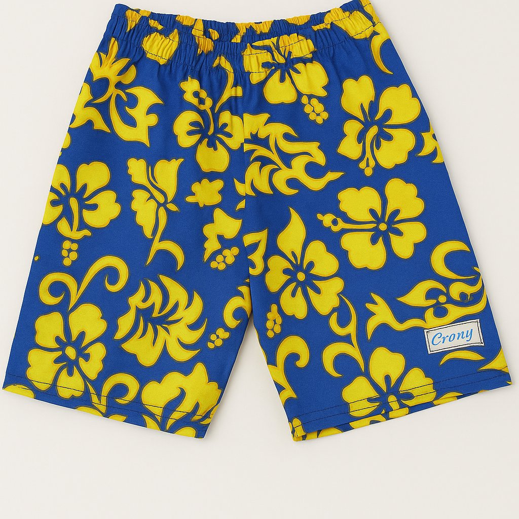 Bermuda de Varón Floreada Estampada