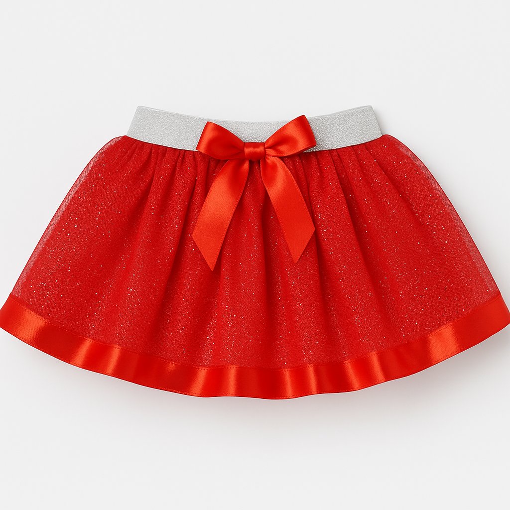 Tutu Doble Capa Liso Glitter Con Elástico