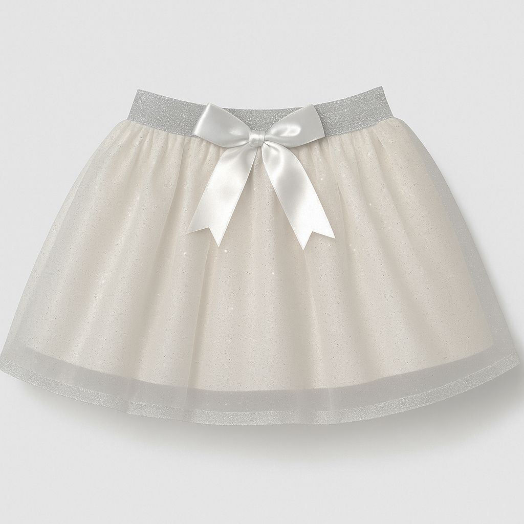 Tutu Doble Capa Liso Glitter Con Elástico