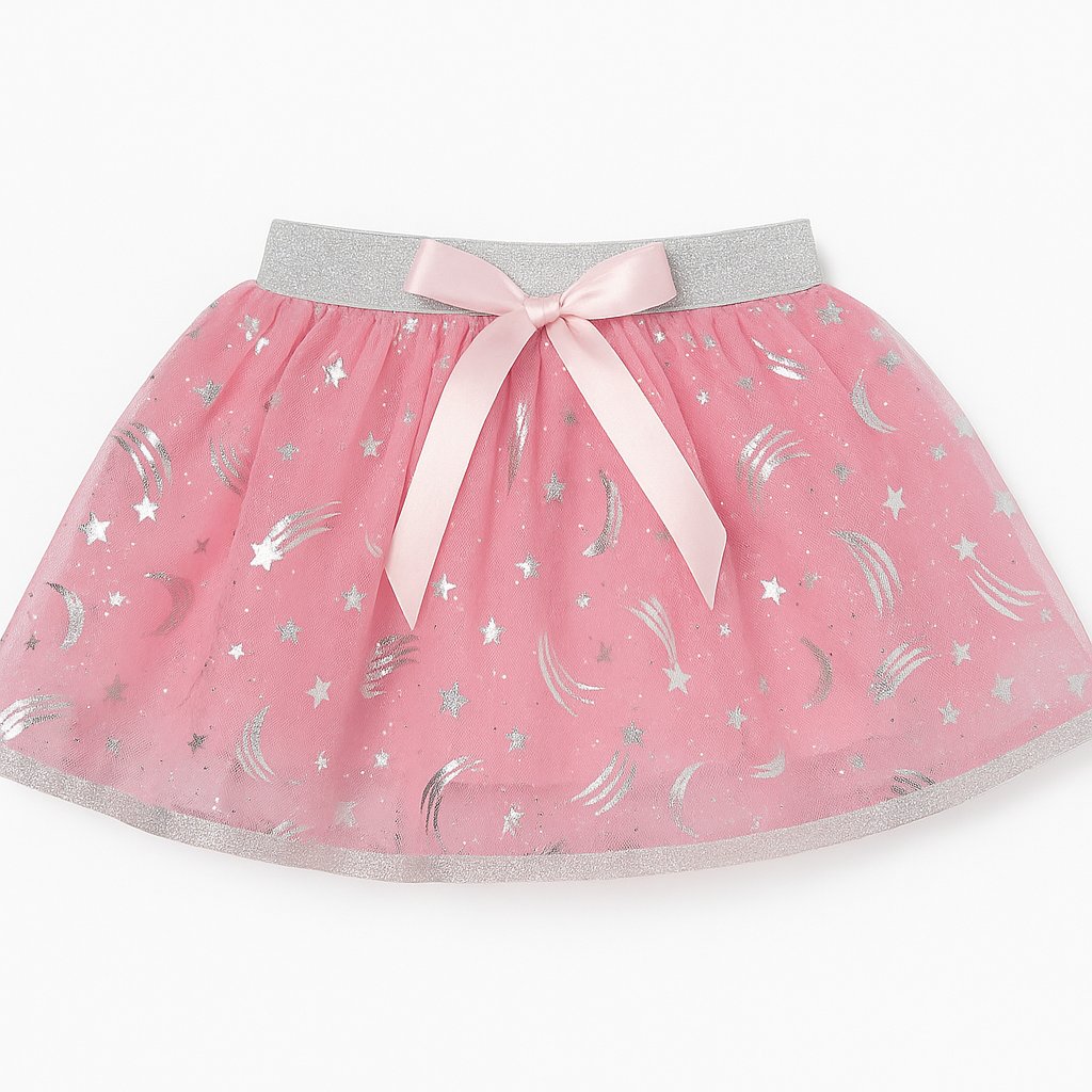 Tutu Doble Capa Liso Glitter Con Elástico