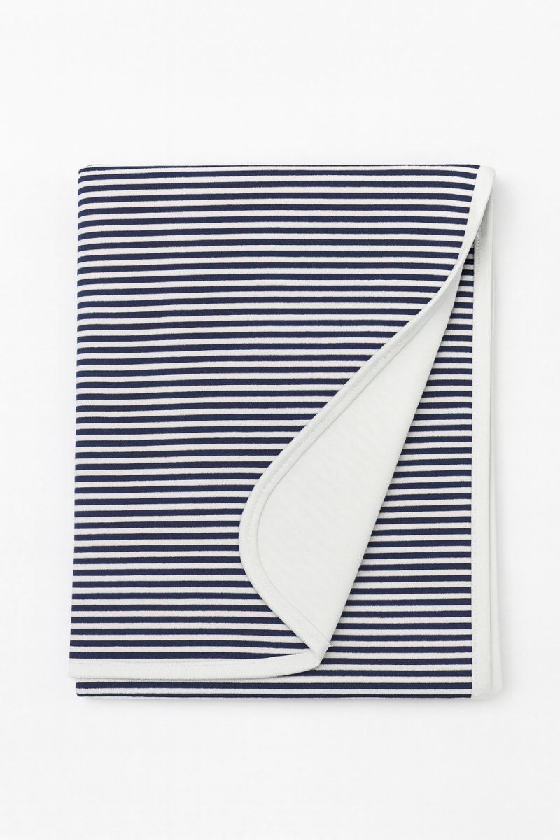 Manta Doble Faz Pique y Algodon Rayada