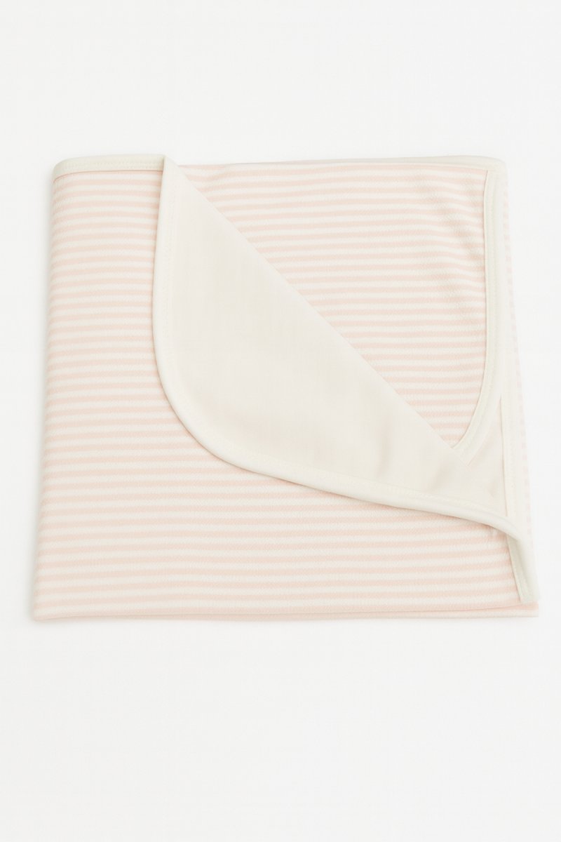 Manta Doble Faz Pique y Algodon Rayada