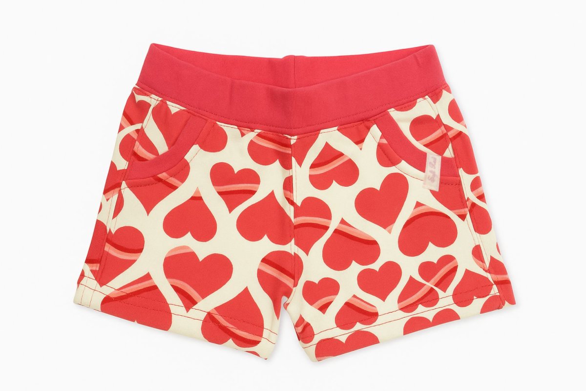Short Algodon Rustico Estampado Corazones