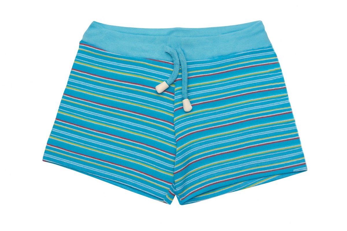 Short Algodon Rayado Con Cintura Regulable