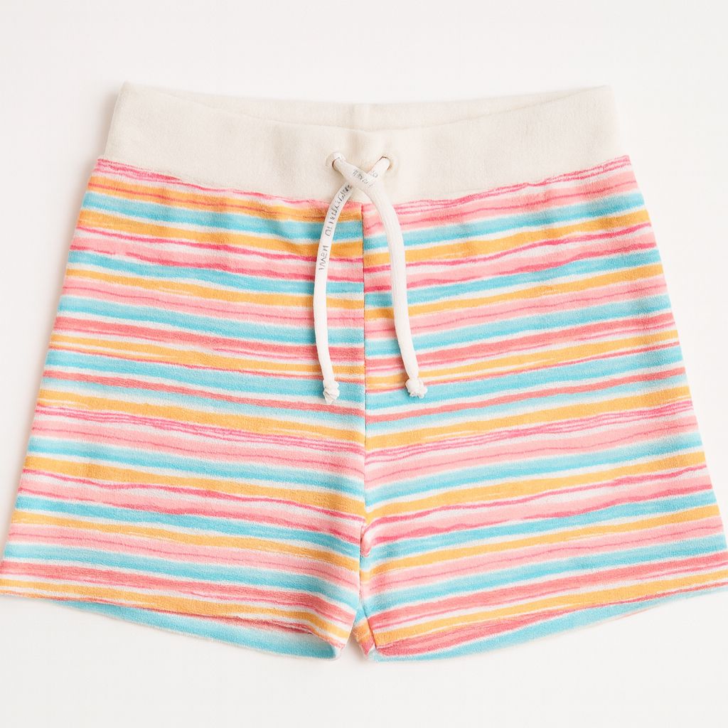 Short Towel Toalla Rayado Cintura Regulable