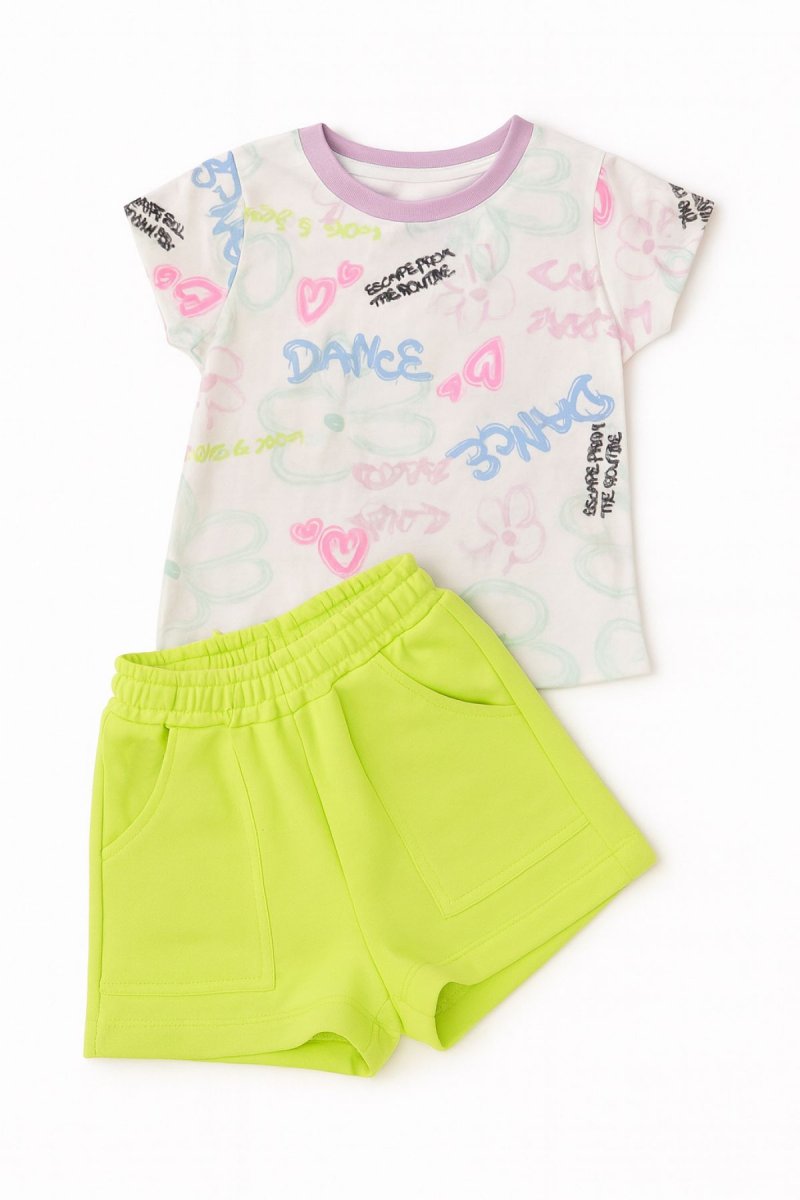 Conjunto De Algodon Remera Manga Corta y Short