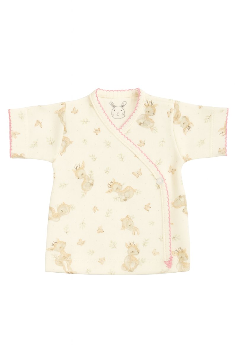 Conjunto Ajuar Nacimiento Medio Osito Sin Pie - Batita Manga Corta y Gorro