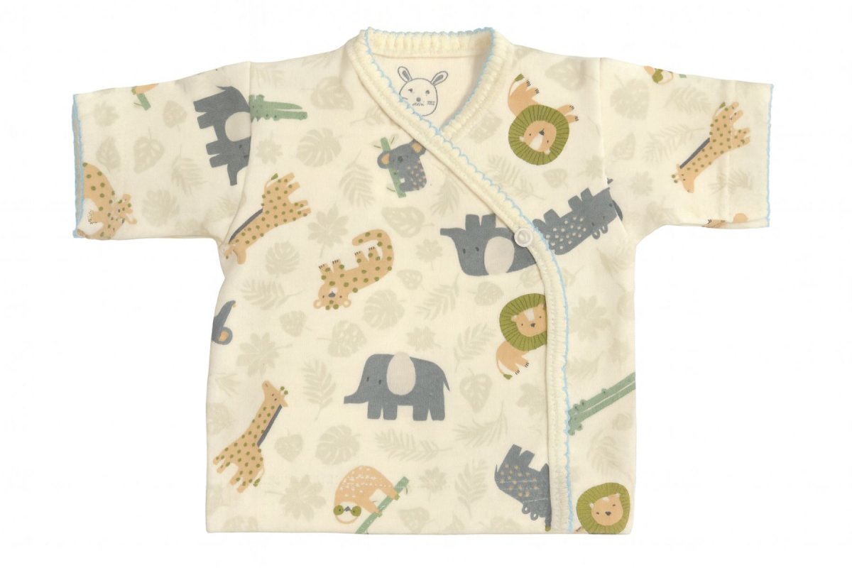 Conjunto Ajuar Nacimiento Medio Osito Sin Pie - Batita Manga Corta y Gorro