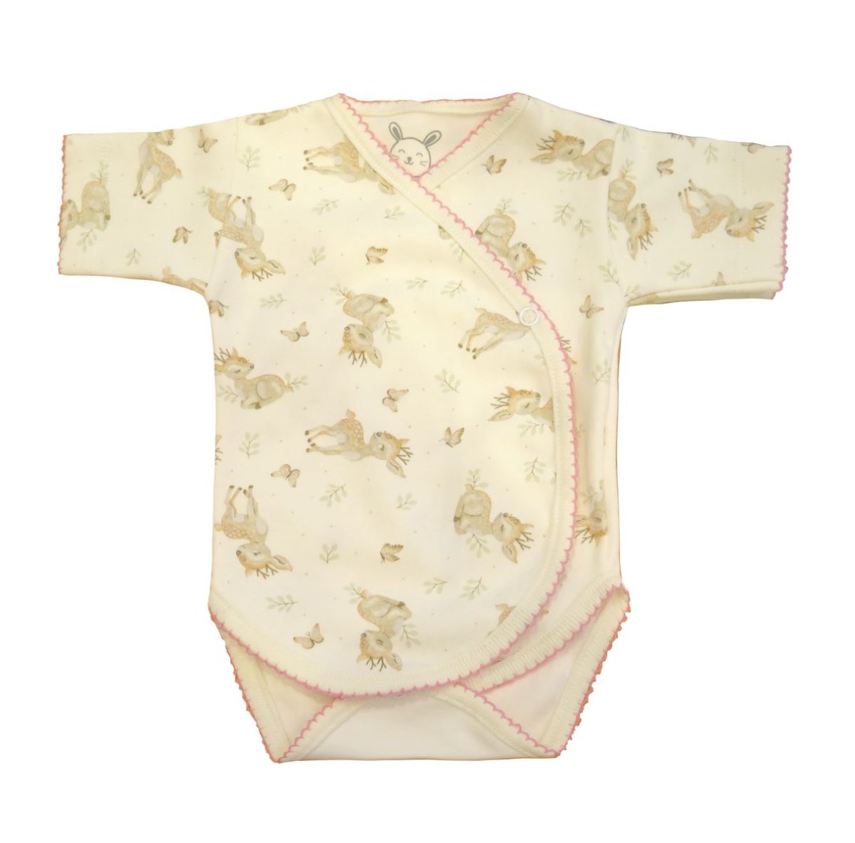 Ajuar Nacimiento Medio Osito Sin Pie - Body Manga Corta y Gorro