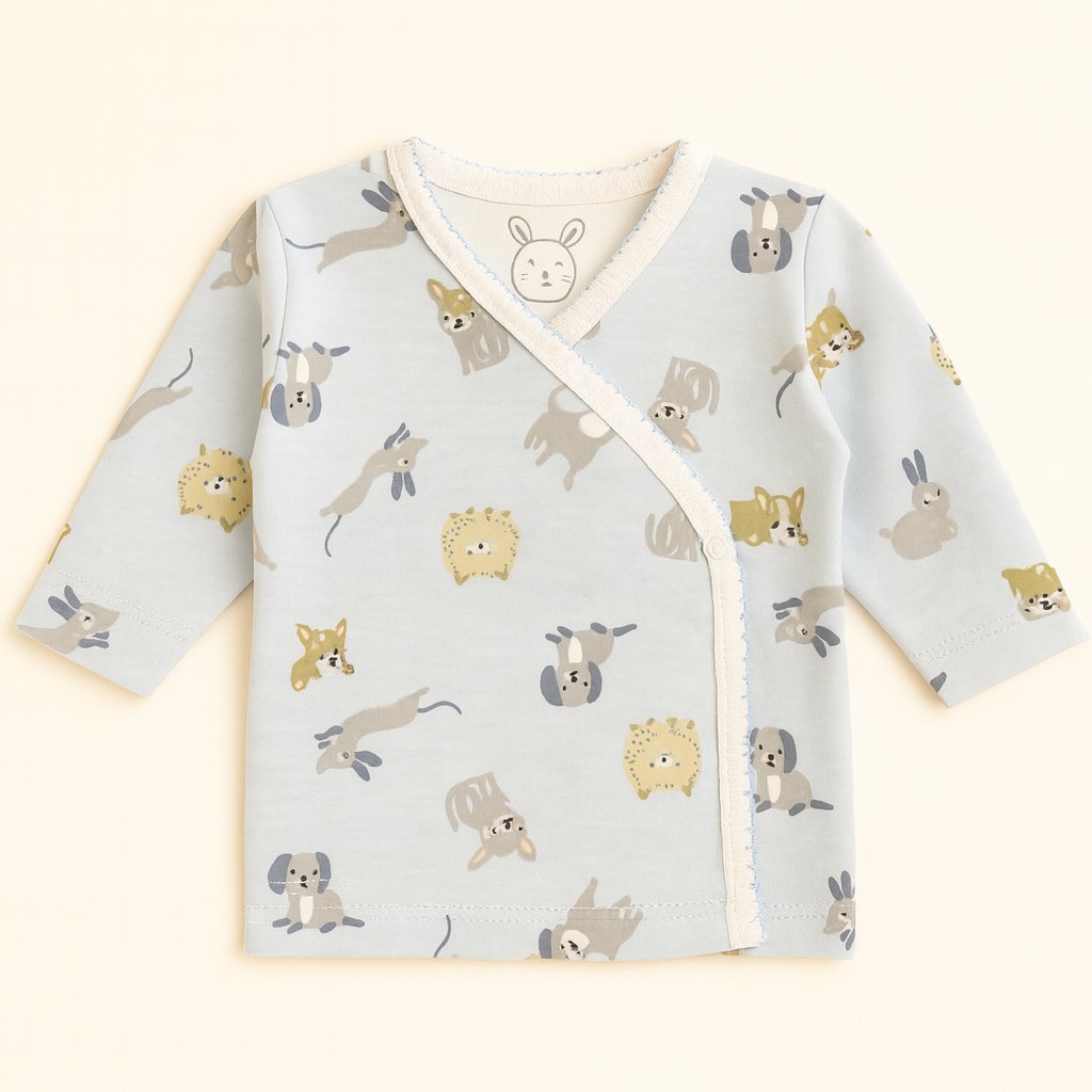 Conjunto Ajuar Nacimiento Medio Osito Con Pie - Batita Manga Larga y Gorro