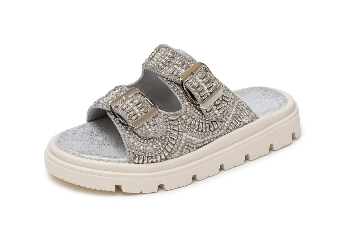 Sandalia Ajustable Pullman Con Strass Liviana