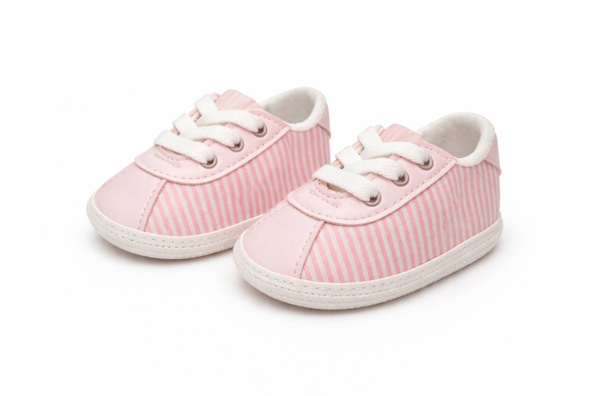 Zapatilla Lona Rayada Cordon Con Base