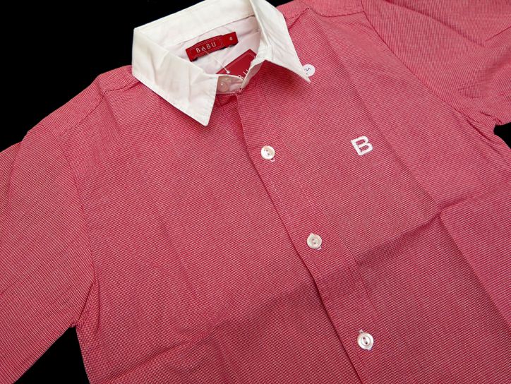 Camisa Manga Larga con Puños y cuellos contraste