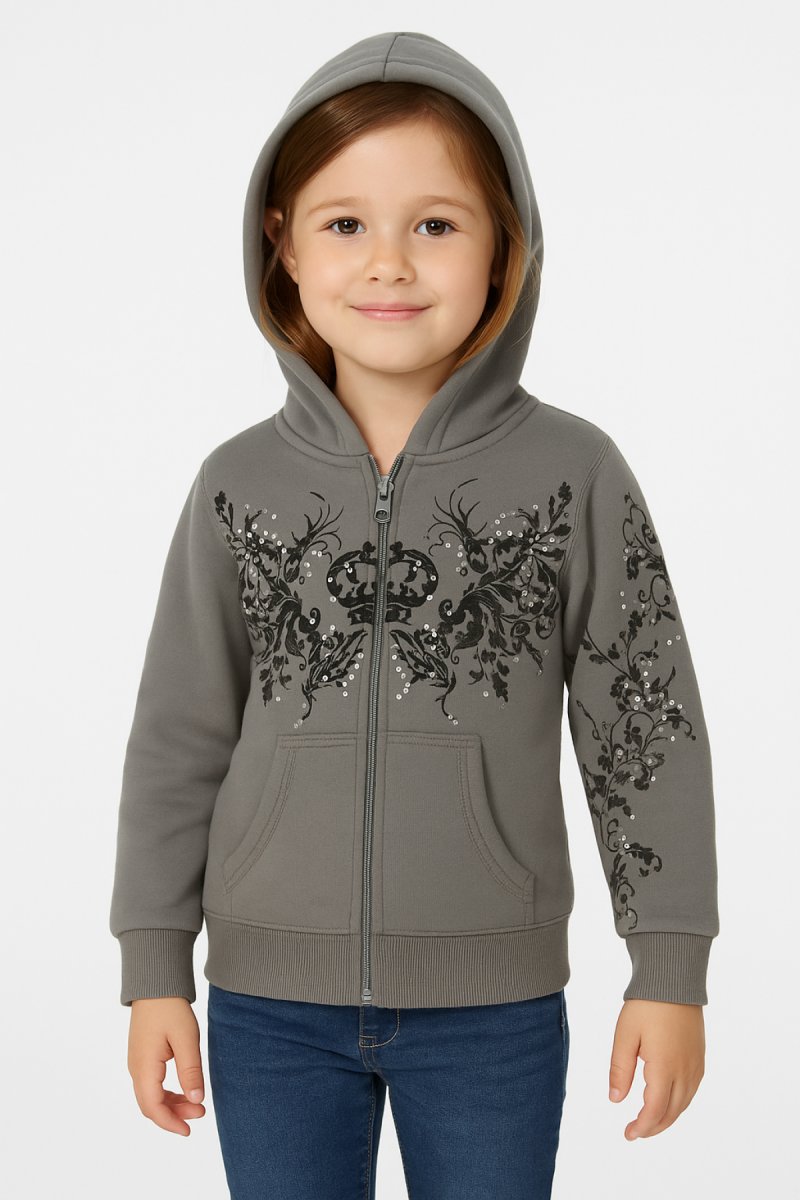 Campera de Algodon Con Friza Nena Estampado Metalico