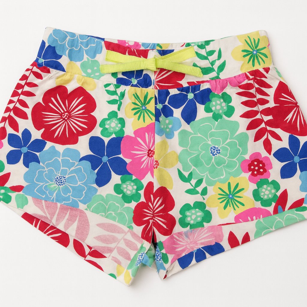 Short de Algodon Estampado Flores