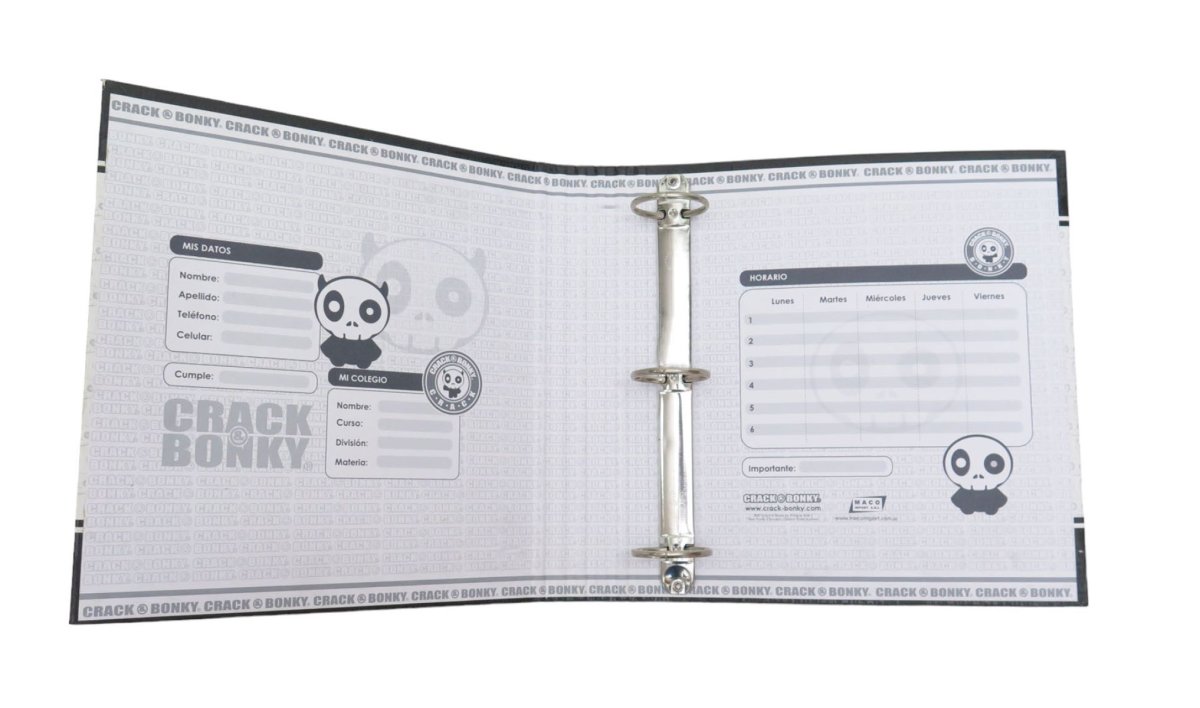 Carpeta N°3 Plastificado 3 Ganchos - Crack & Bonny