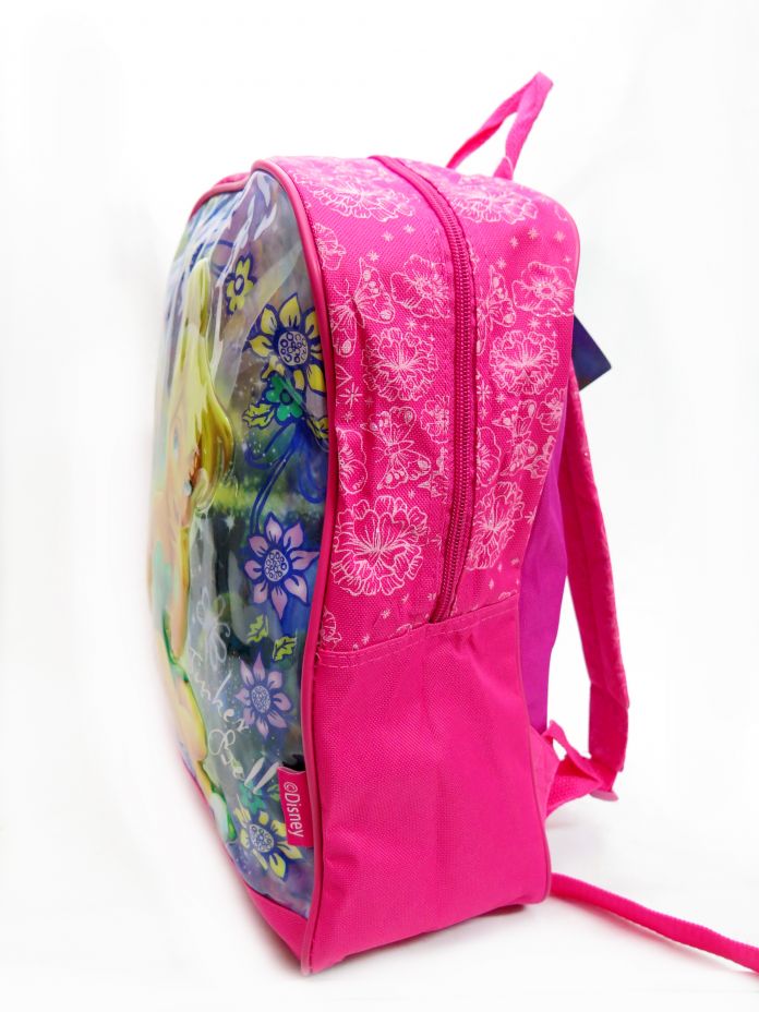 Mochila Espalda Tinker Bell Campanita espalda frente vinilico con relieves